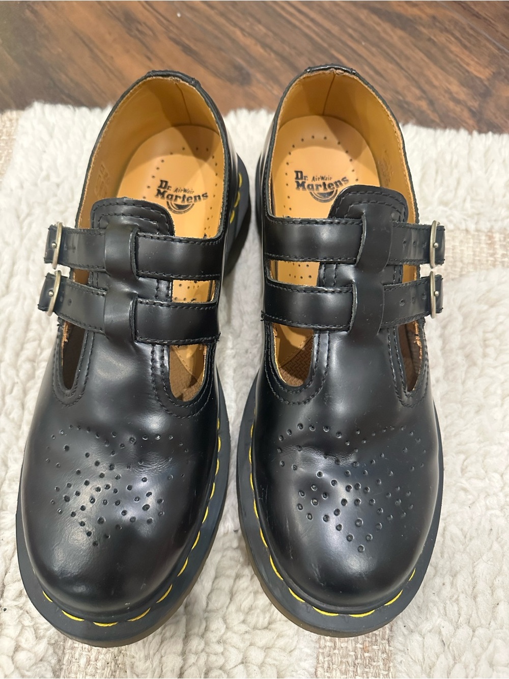 Dr. Martens Black Leather Mary Jane Mules size 1